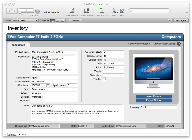 filemaker pro templates free download